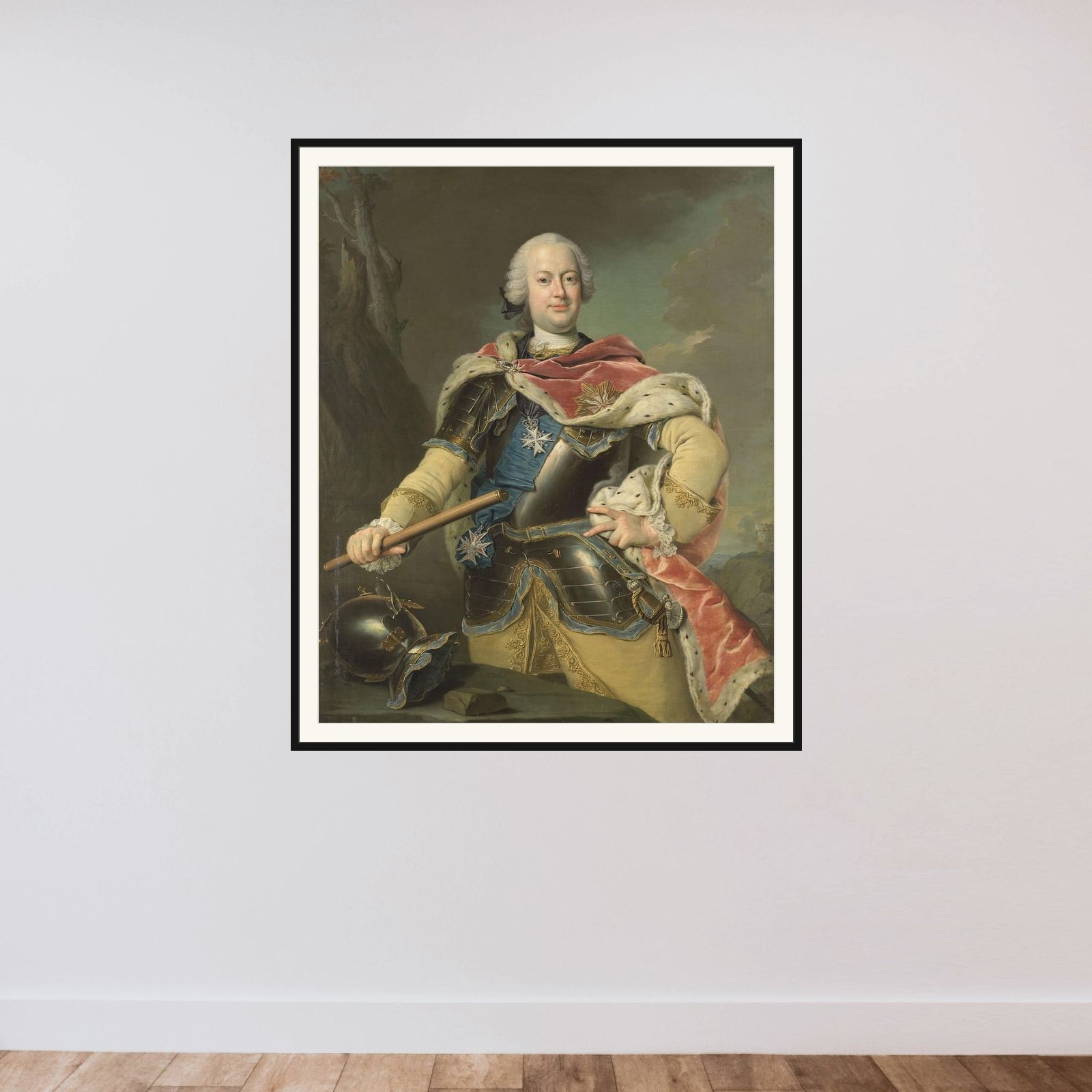 Friedrich Christian (1722-63), Elector of Saxony and King of Poland framed — shown to scale