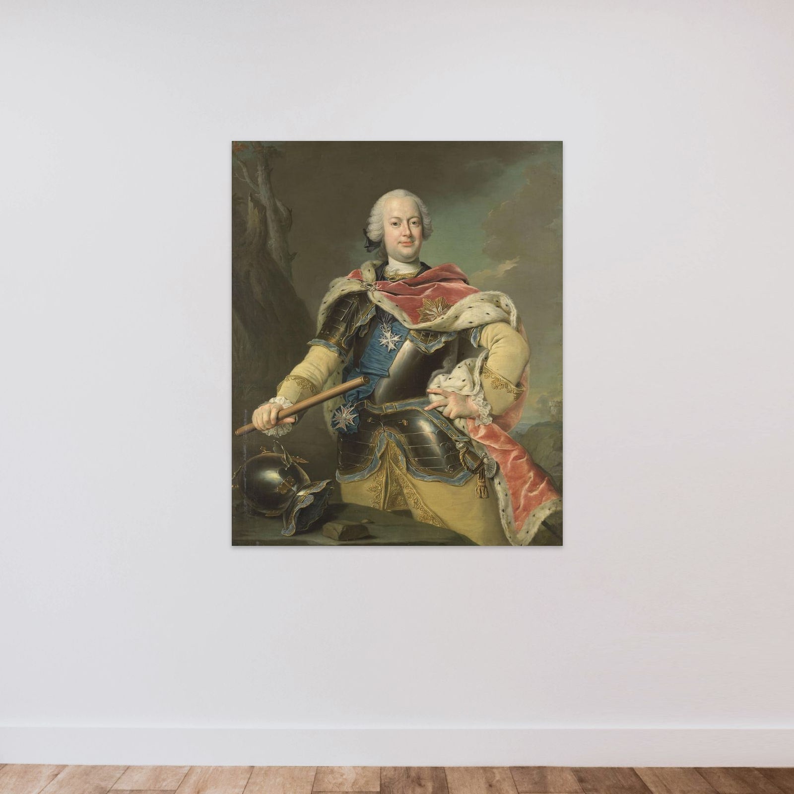 Friedrich Christian (1722-63), Elector of Saxony and King of Poland unframed — shown to scale