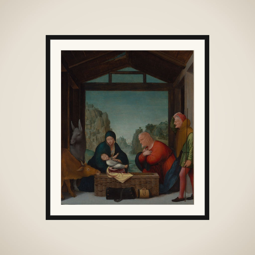 The Adoration of the Shepherds framed