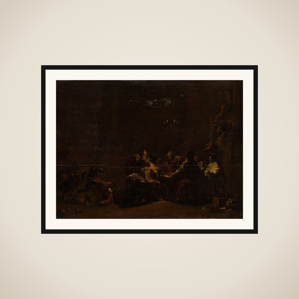 Scuffle during a Banquet of Priests and Monks in a Temple of Jupiter framed