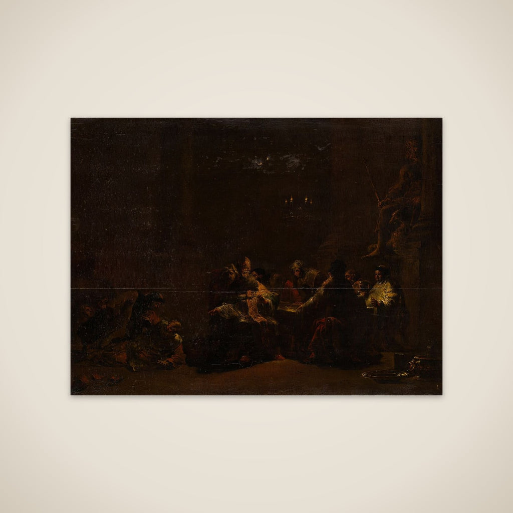 Scuffle during a Banquet of Priests and Monks in a Temple of Jupiter unframed print