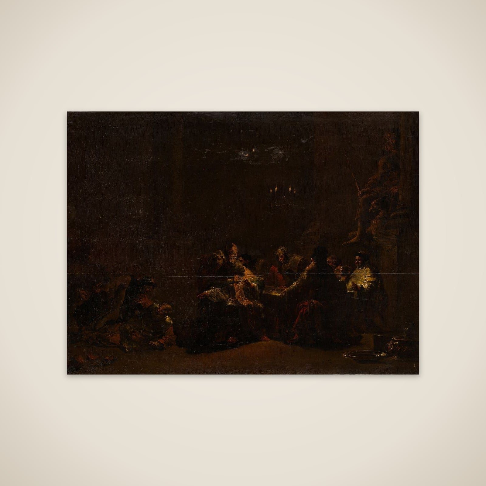 Scuffle during a Banquet of Priests and Monks in a Temple of Jupiter unframed print