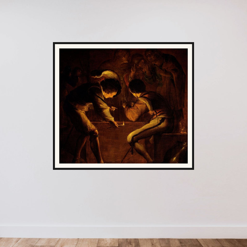 St Peter's Denial framed — shown to scale