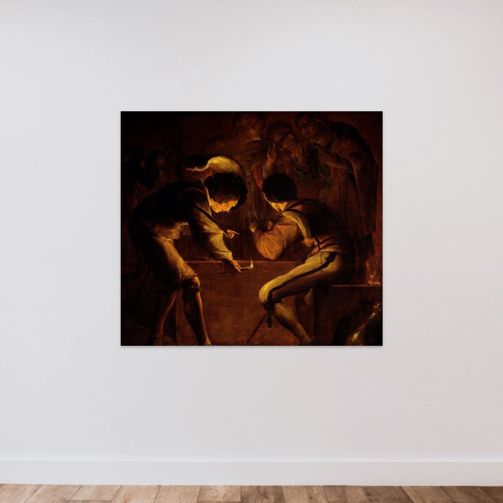 St Peter's Denial unframed — shown to scale