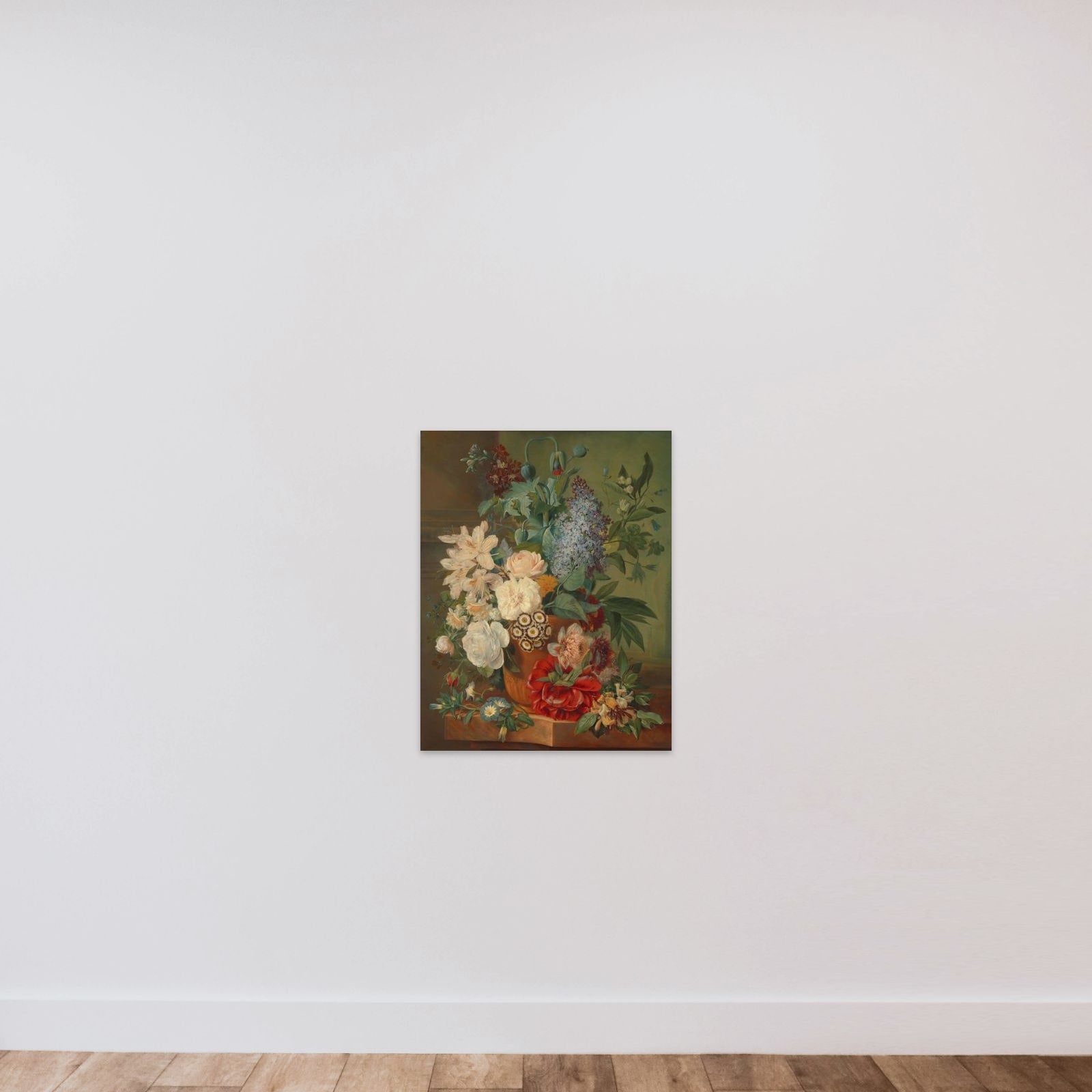 Flowers in a Terra Cotta Vase unframed — shown to scale