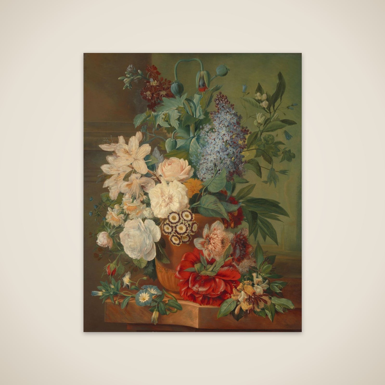 Flowers in a Terra Cotta Vase unframed print