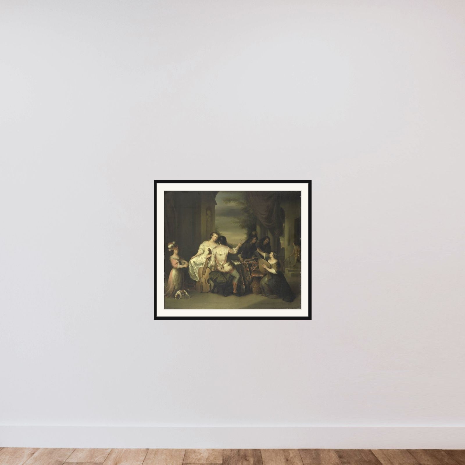 A Musical Company framed — shown to scale
