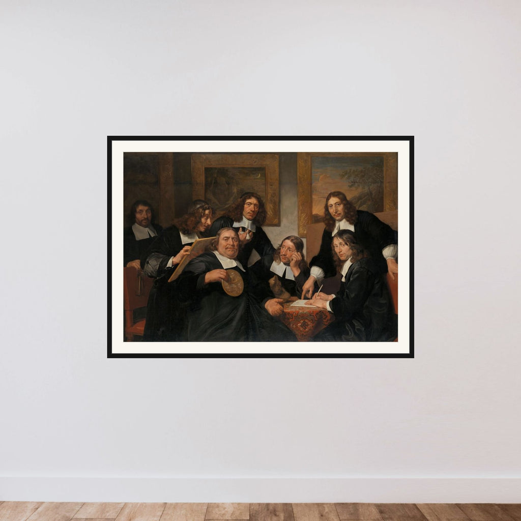 The Governors of the Guild of St Luke, Haarlem, 1675 framed — shown to scale
