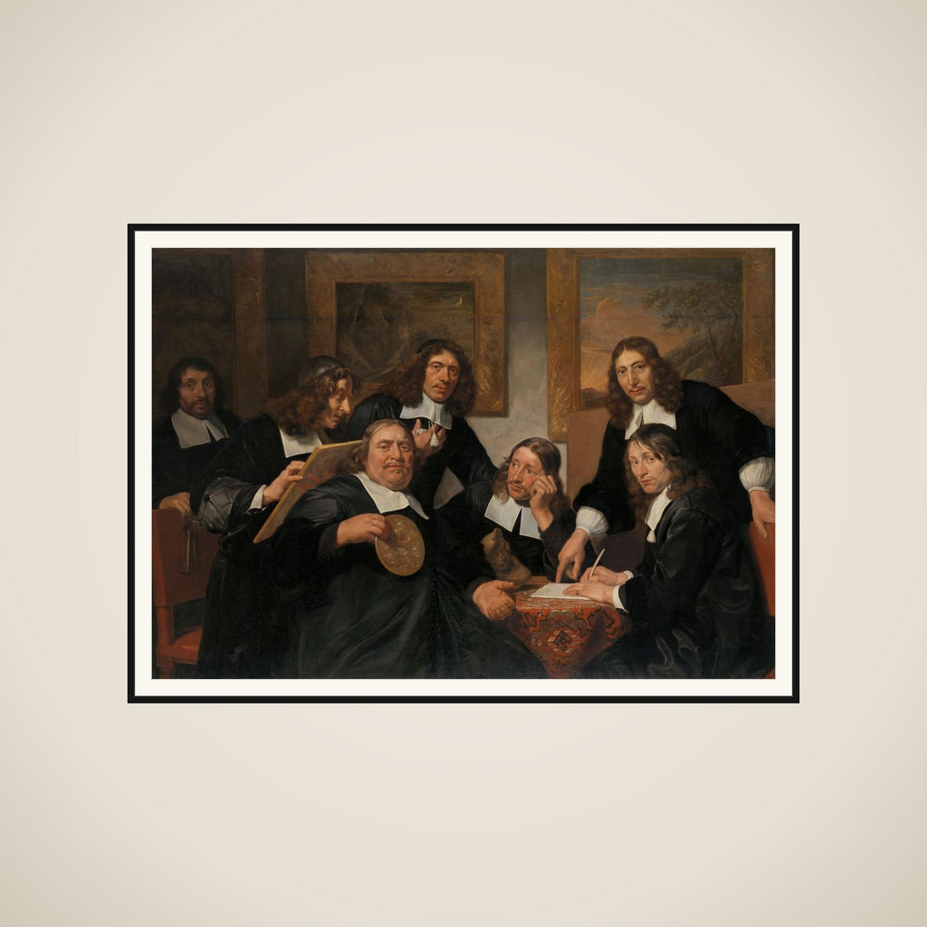 The Governors of the Guild of St Luke, Haarlem, 1675 framed