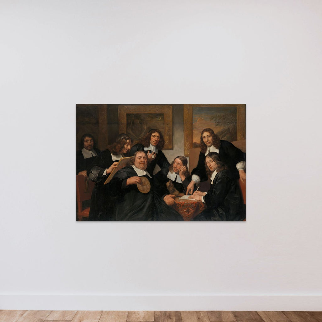The Governors of the Guild of St Luke, Haarlem, 1675 unframed — shown to scale