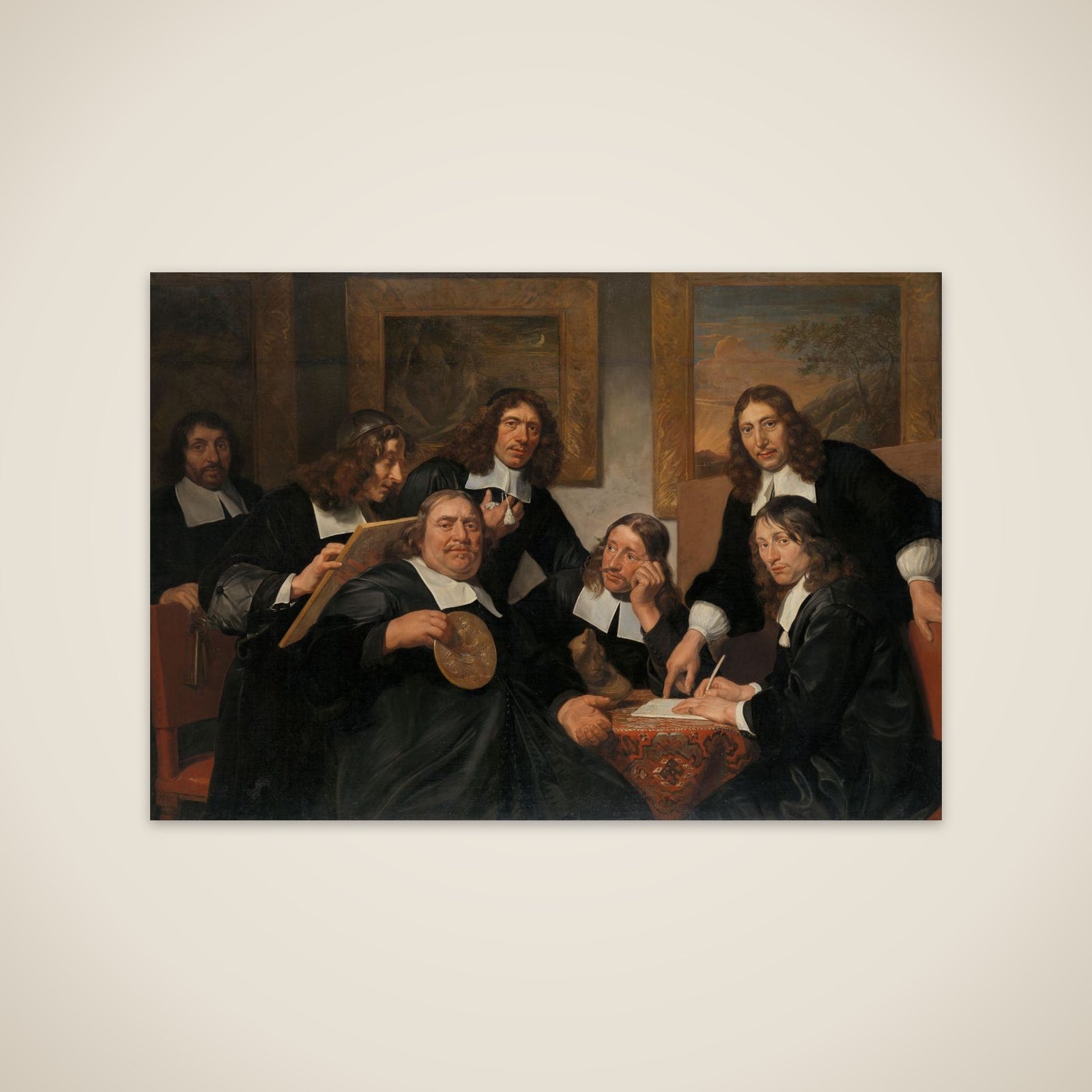The Governors of the Guild of St Luke, Haarlem, 1675 unframed print
