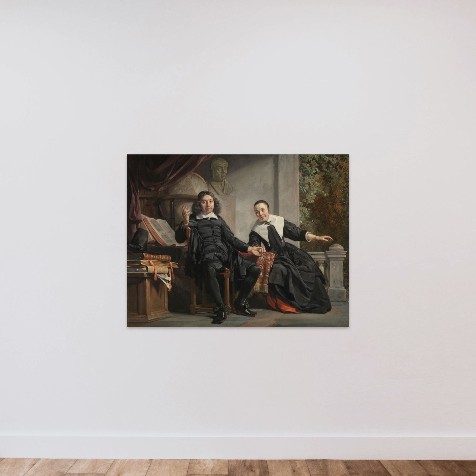 The Haarlem Printer Abraham Casteleyn and his Wife Margarieta van Bancken unframed — shown to scale
