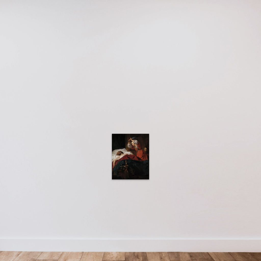 Judith and Holofernes unframed — shown to scale