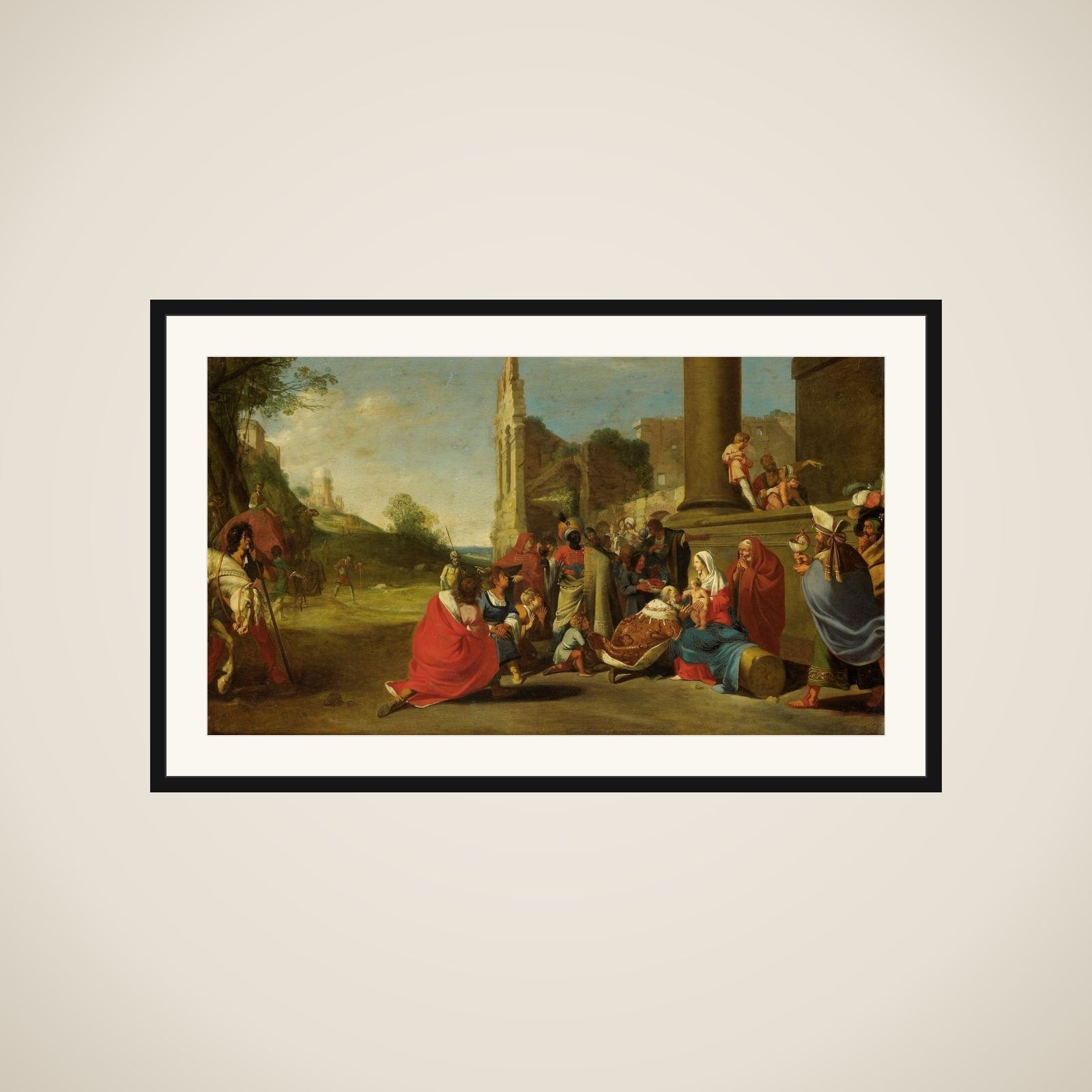 The Adoration of the Magi framed