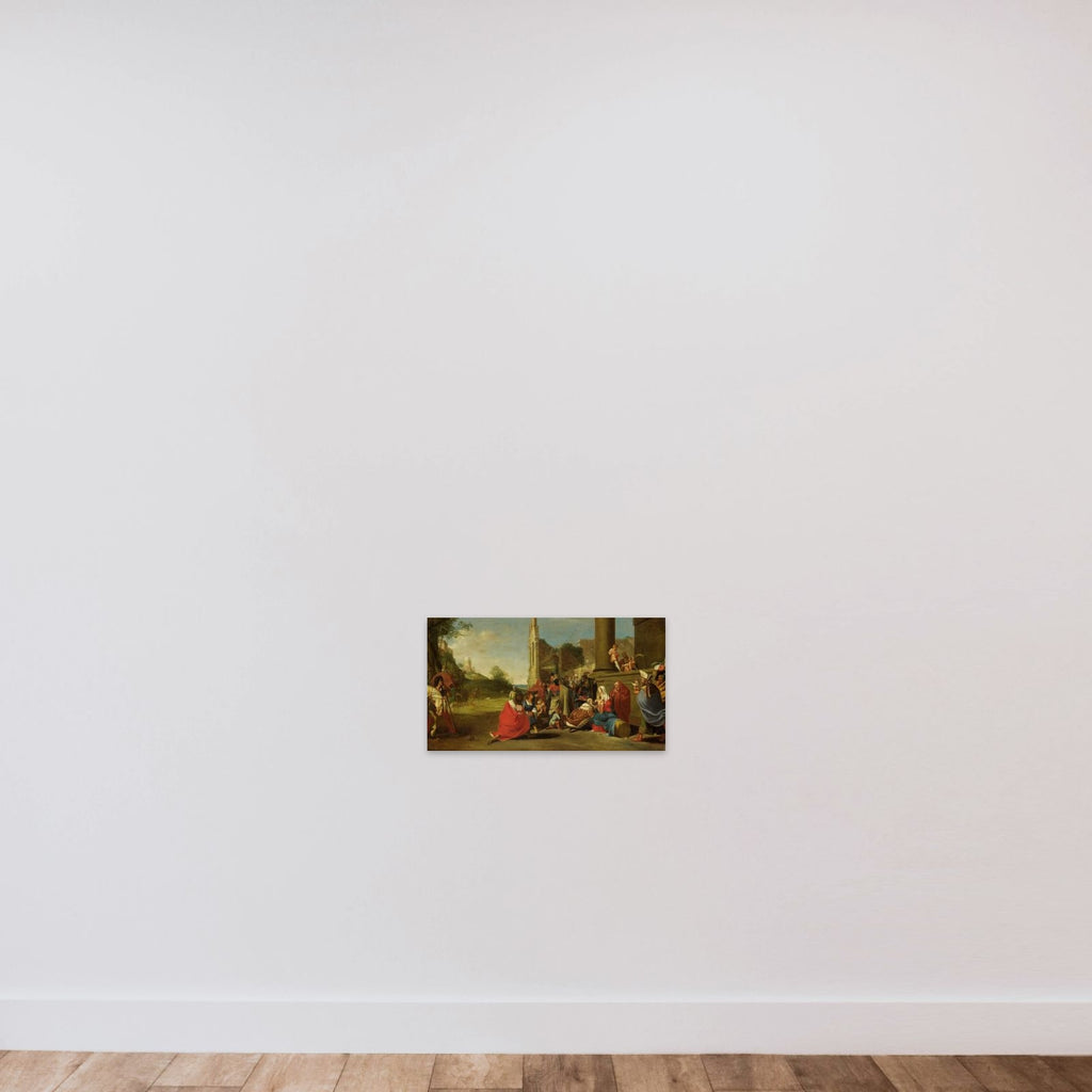 The Adoration of the Magi unframed — shown to scale