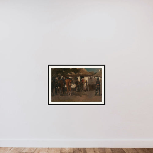 Billeting the Troops framed — shown to scale