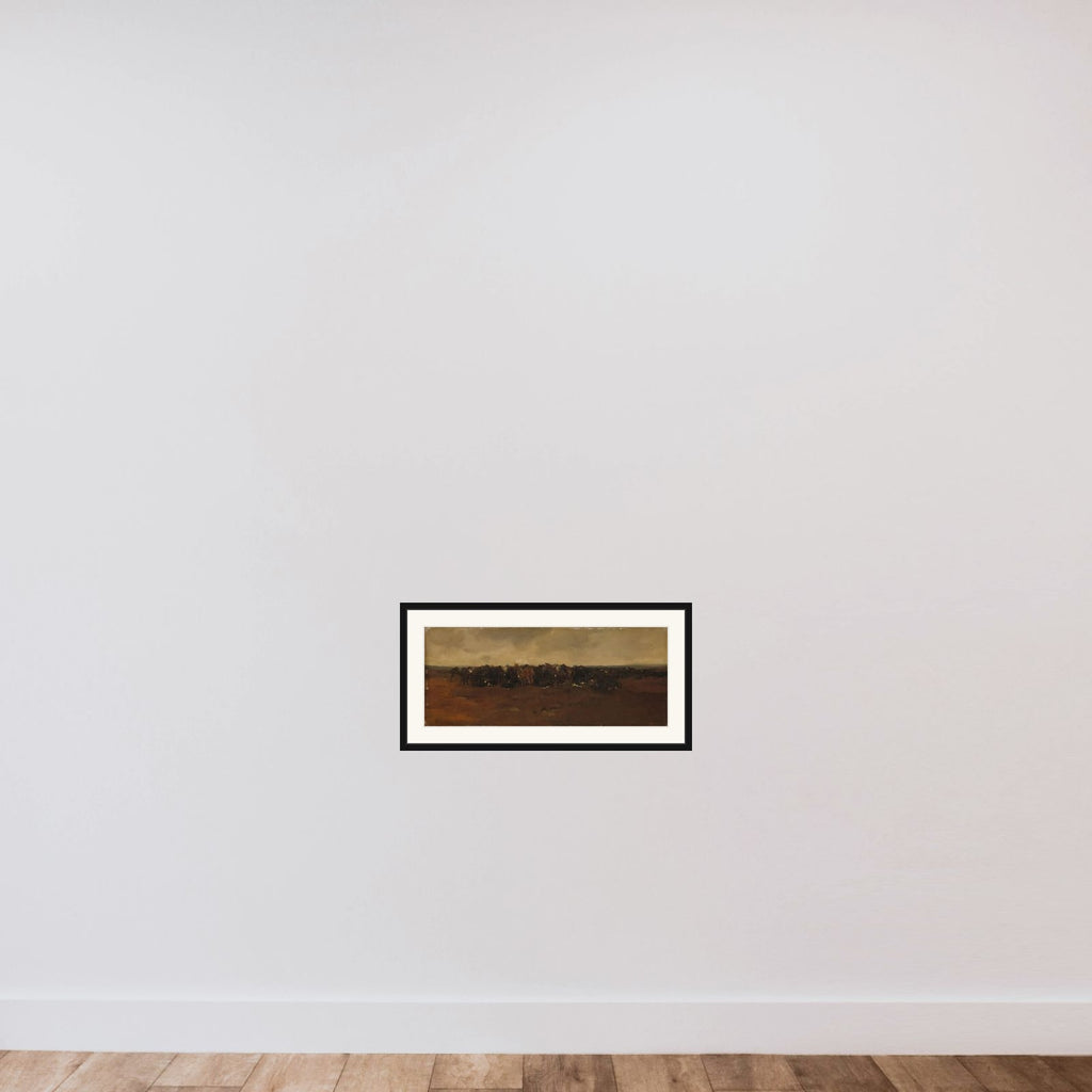 Cavalry at Repose framed — shown to scale