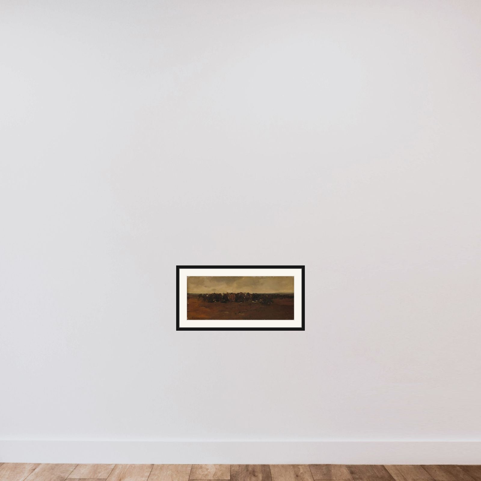 Cavalry at Repose framed — shown to scale