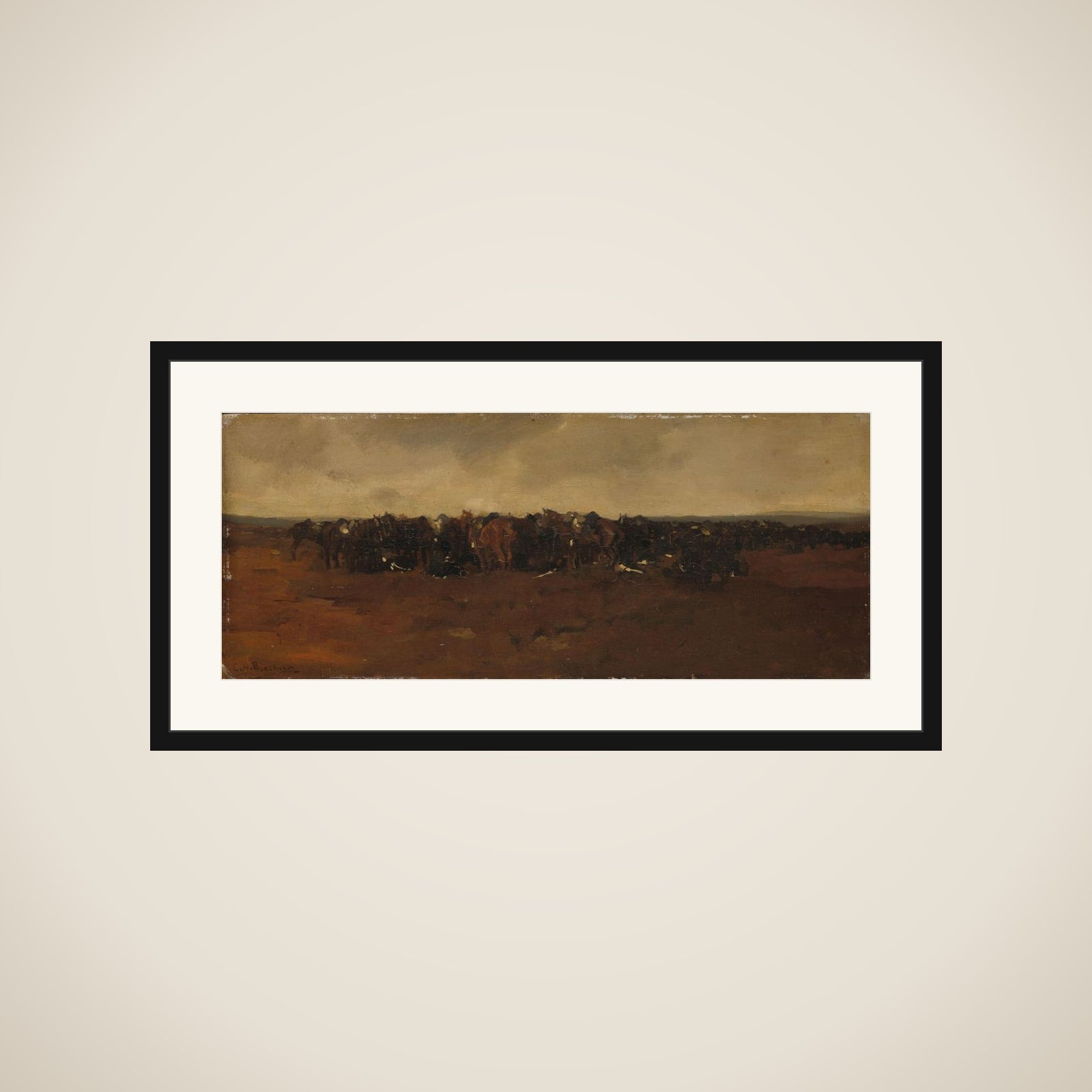 Cavalry at Repose framed
