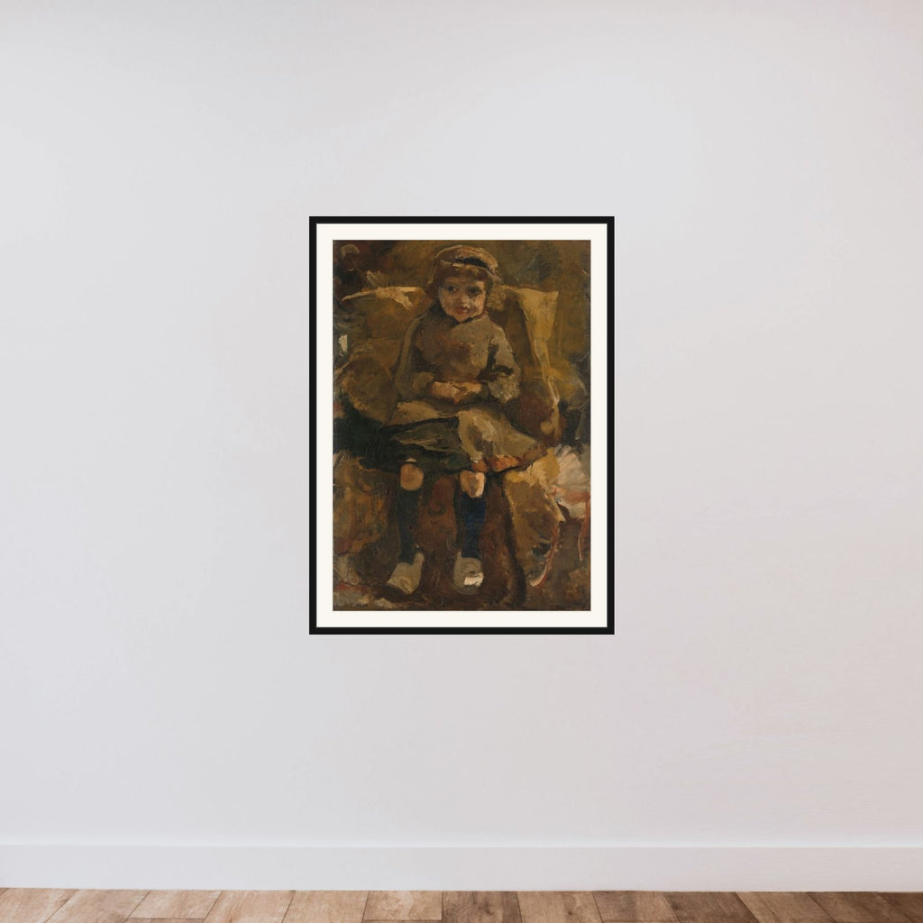The Wooden Shoes framed — shown to scale
