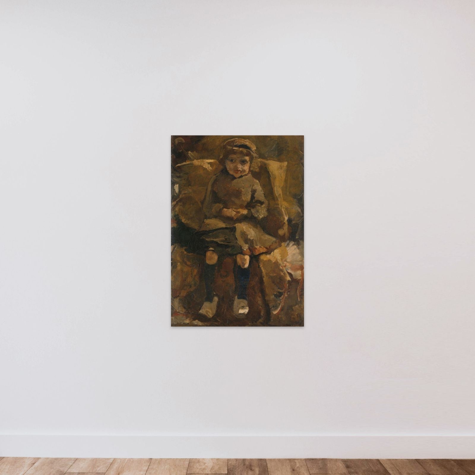 The Wooden Shoes unframed — shown to scale