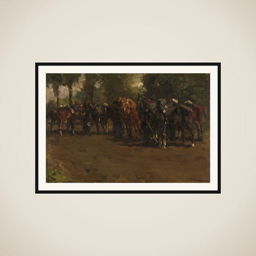 Cavalry at Repose framed