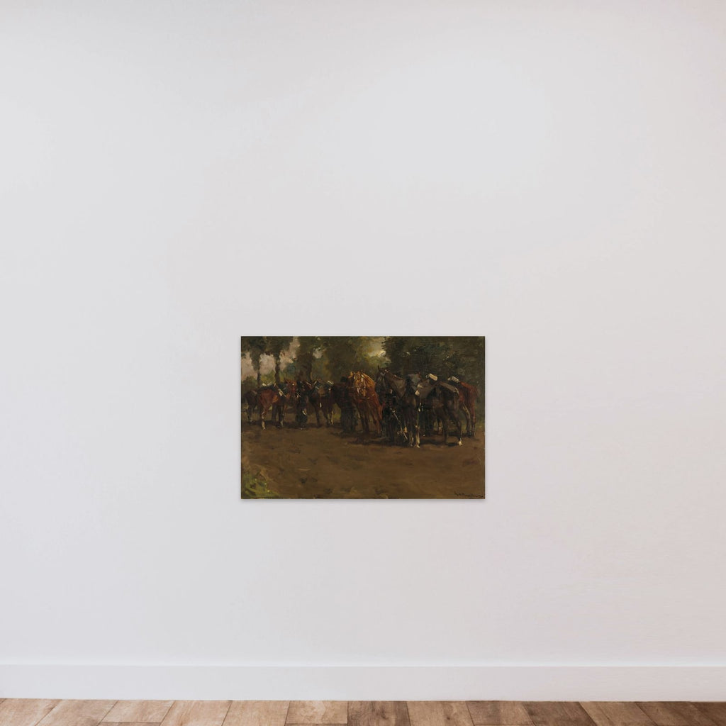 Cavalry at Repose unframed — shown to scale