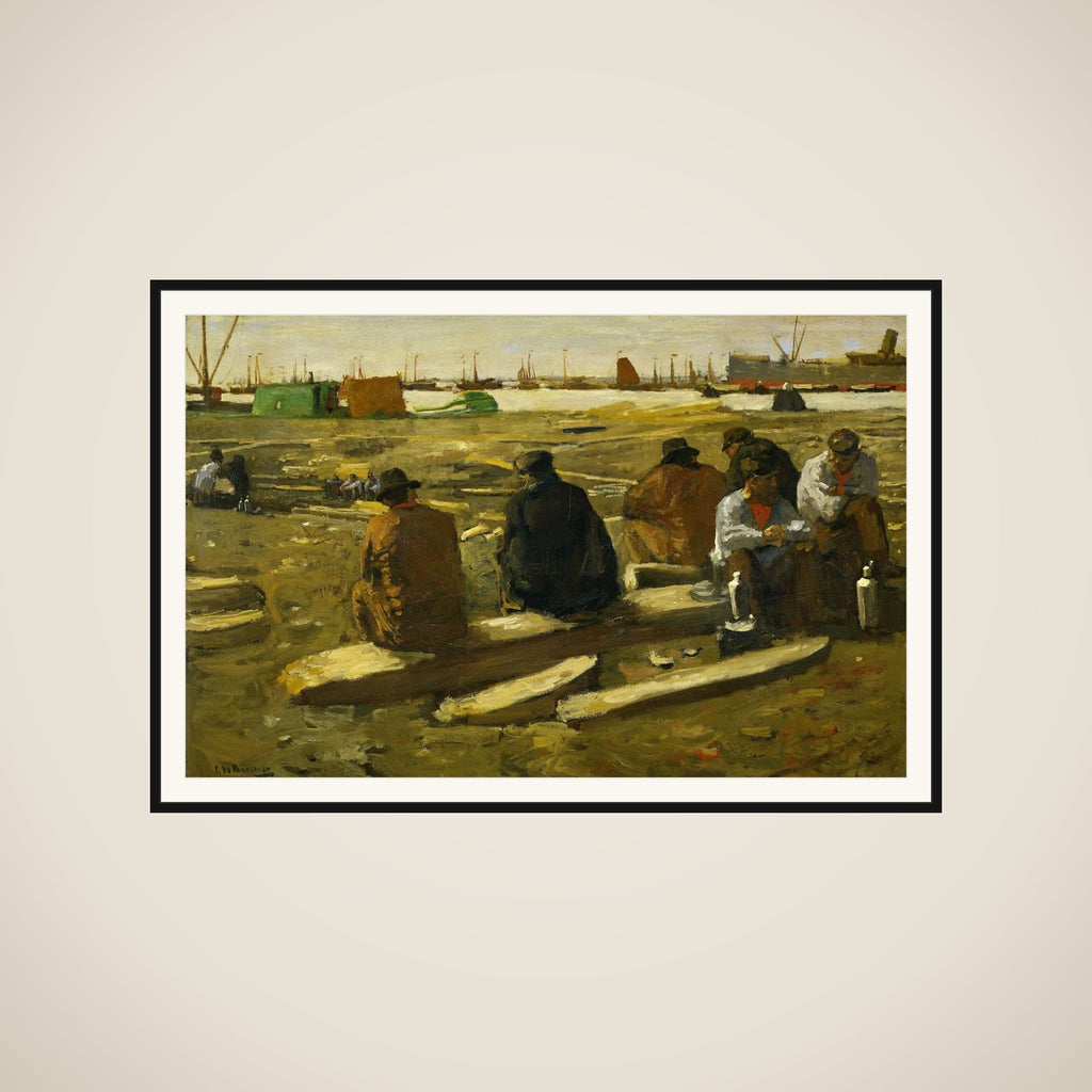 Midday Break at the Building Site on the Van Diemenstraat, Amsterdam framed