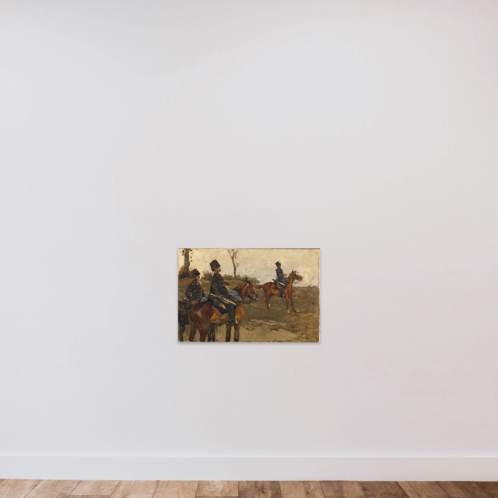 Hussars unframed — shown to scale