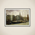 The Damrak, Amsterdam framed