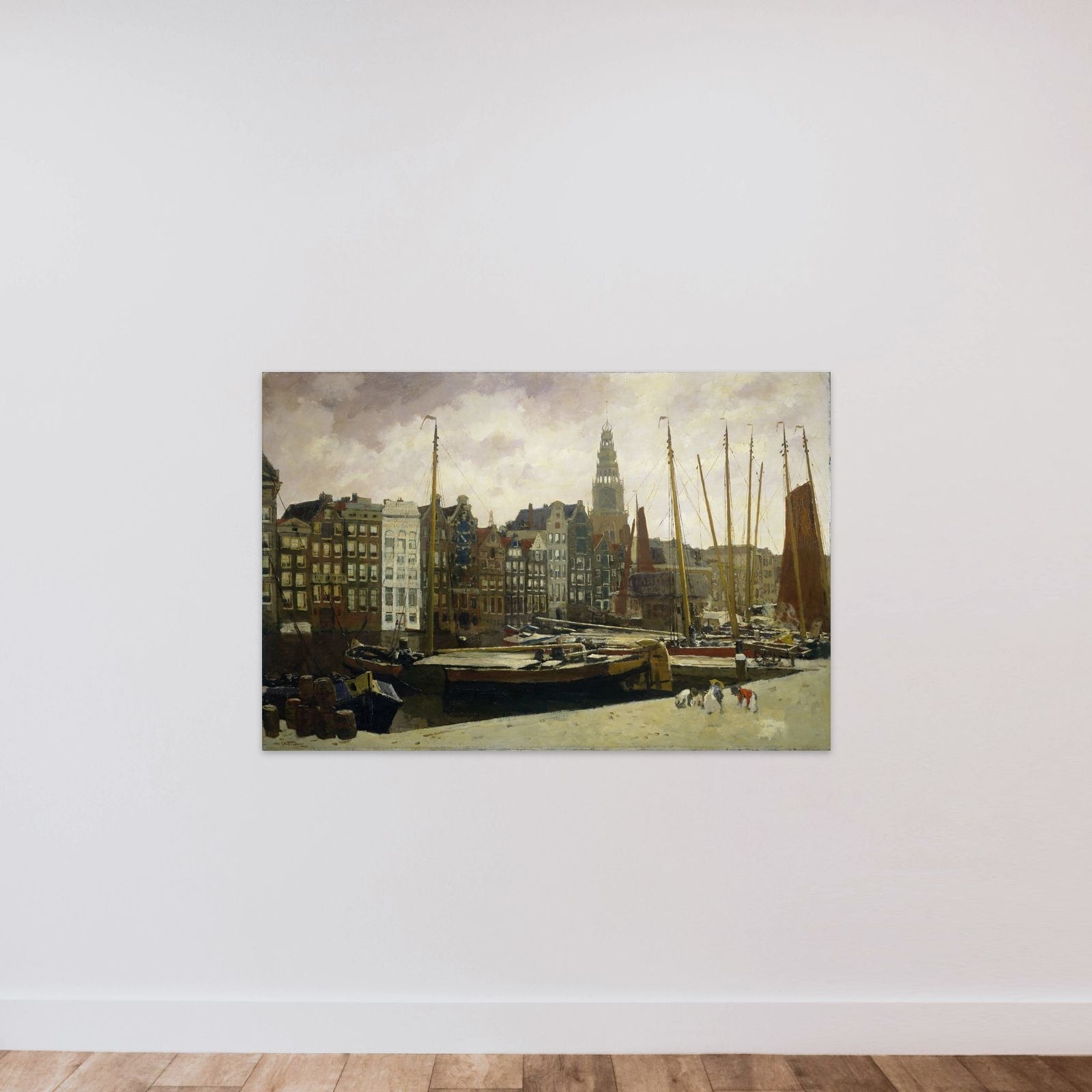 The Damrak, Amsterdam unframed — shown to scale