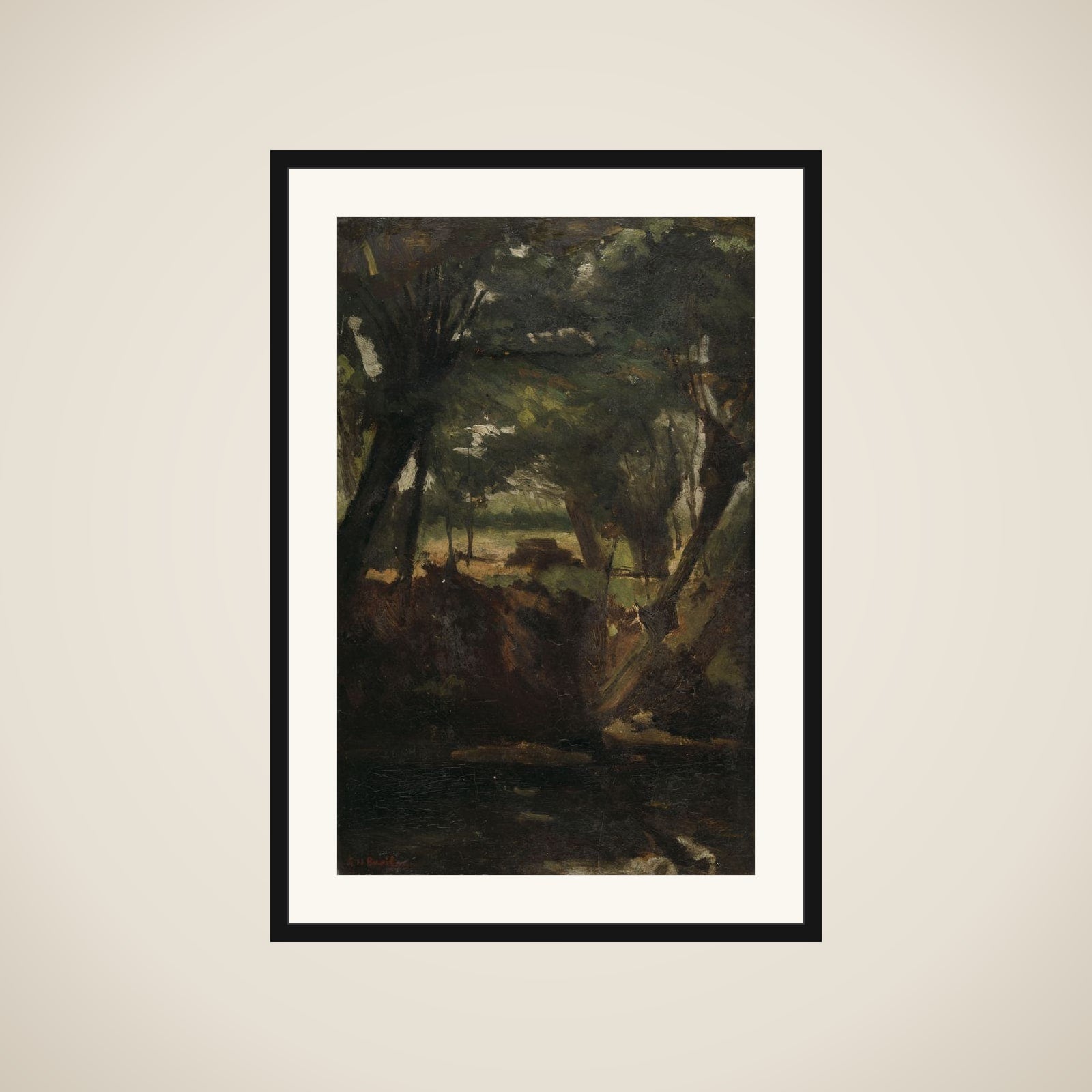 View in the Woods framed