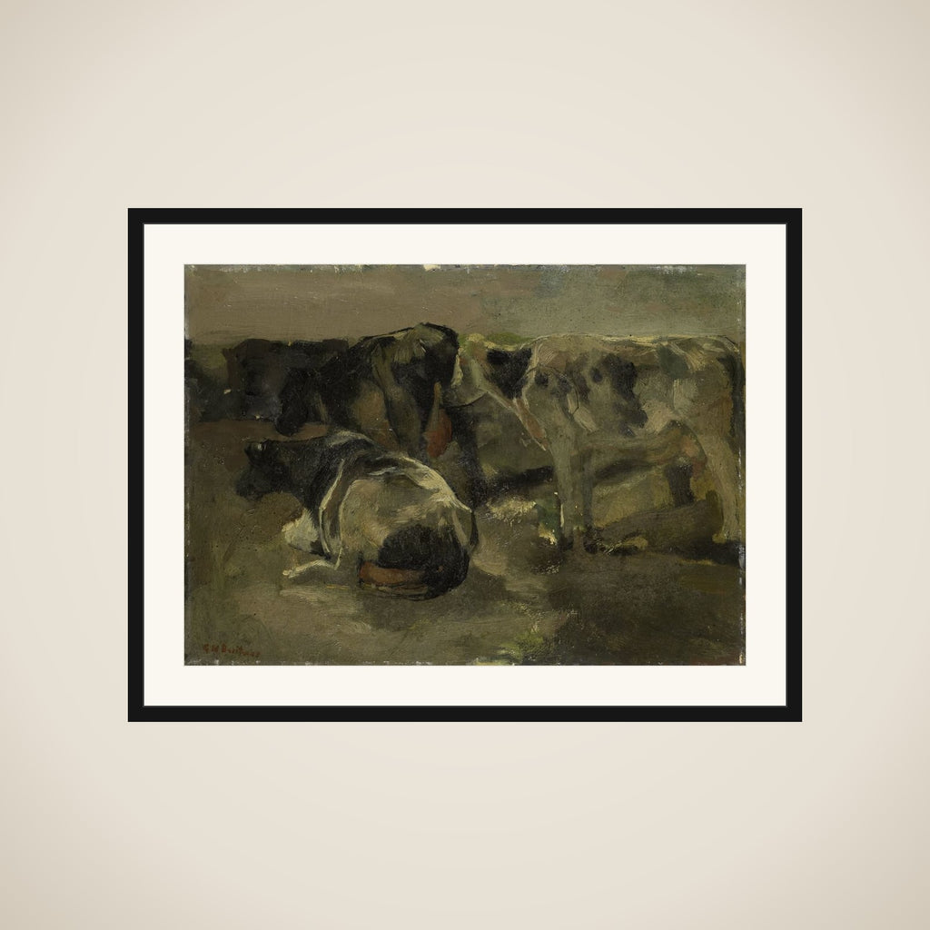 Four Cows framed