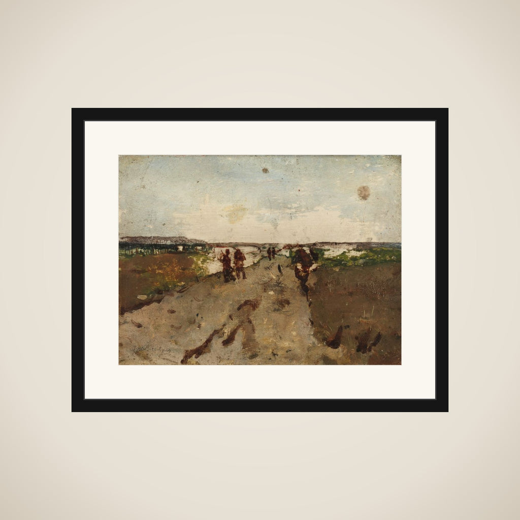 Landscape near Waalsdorp, with Soldiers on Maneuver framed