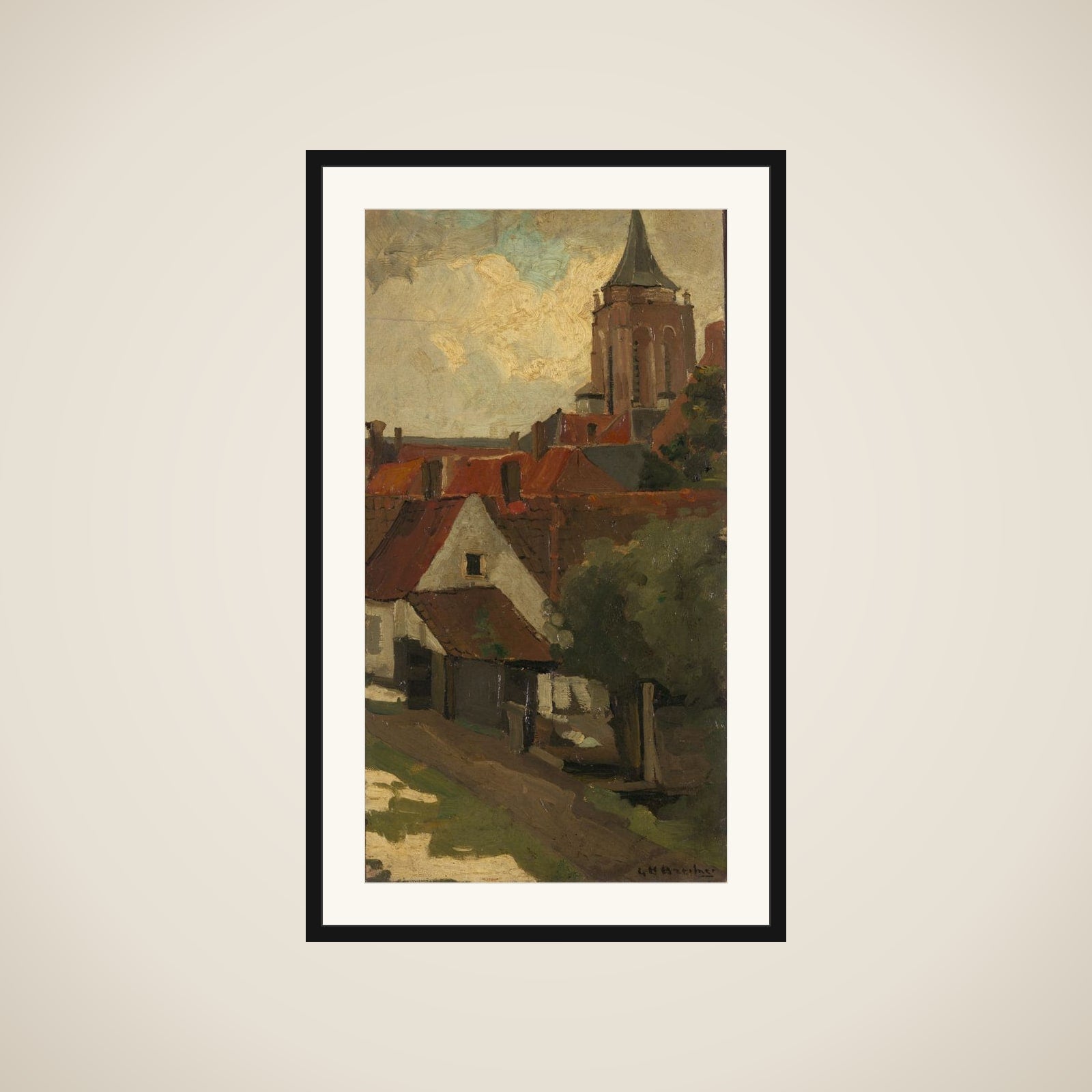 The Tower of Gorkum framed