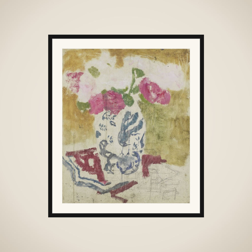 Vase with Pink Flowers framed