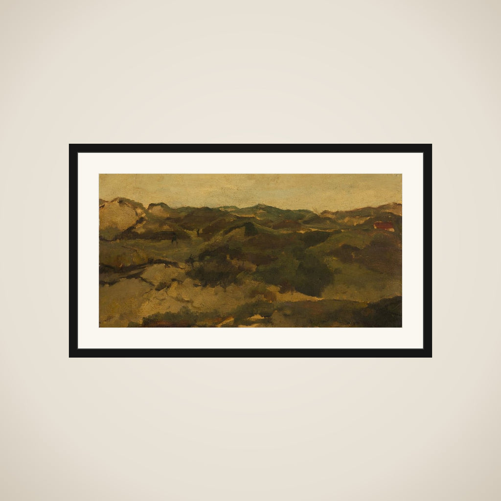 A Heath Landscape, Presumably in Drenthe framed