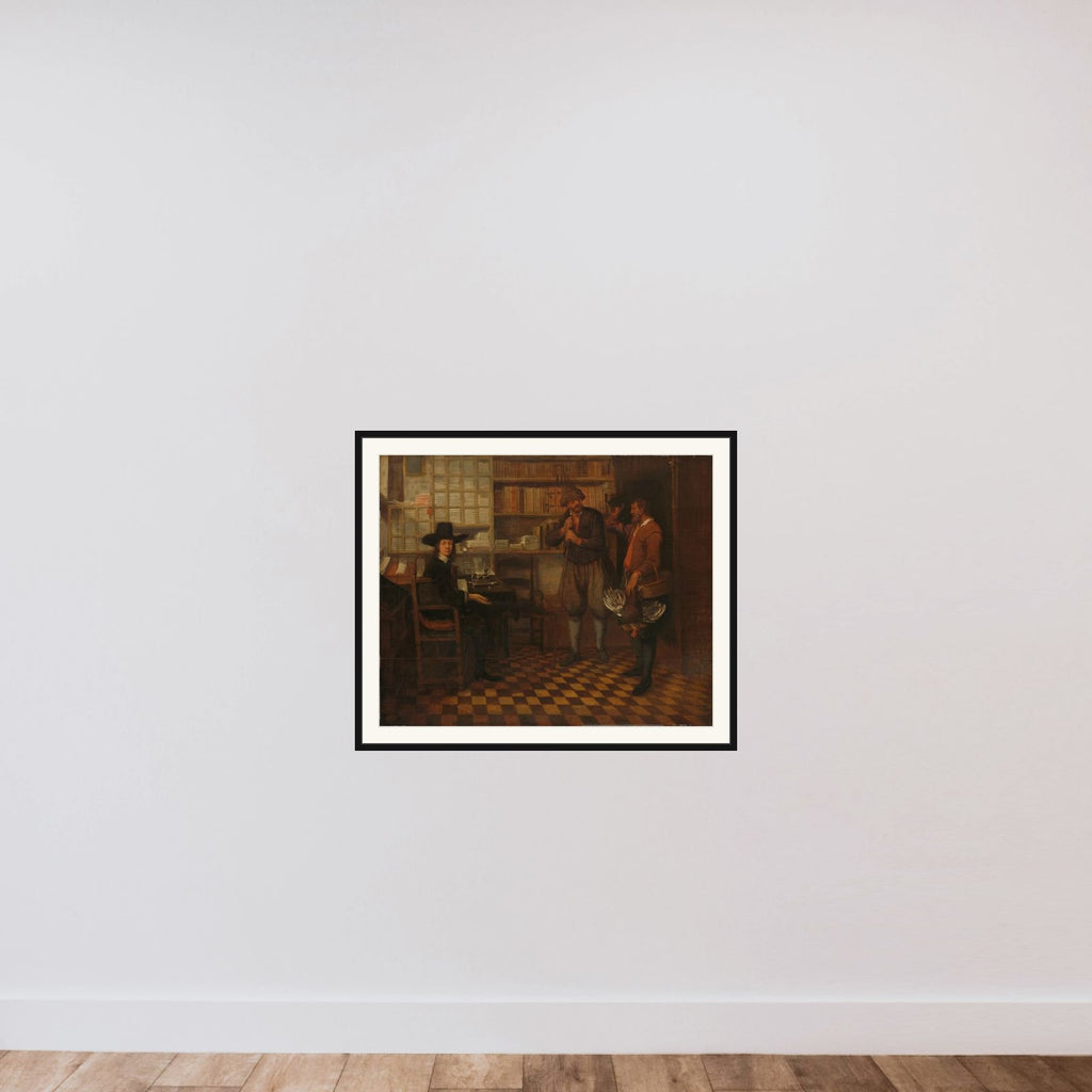 The Tenant Farmer's Rent framed — shown to scale