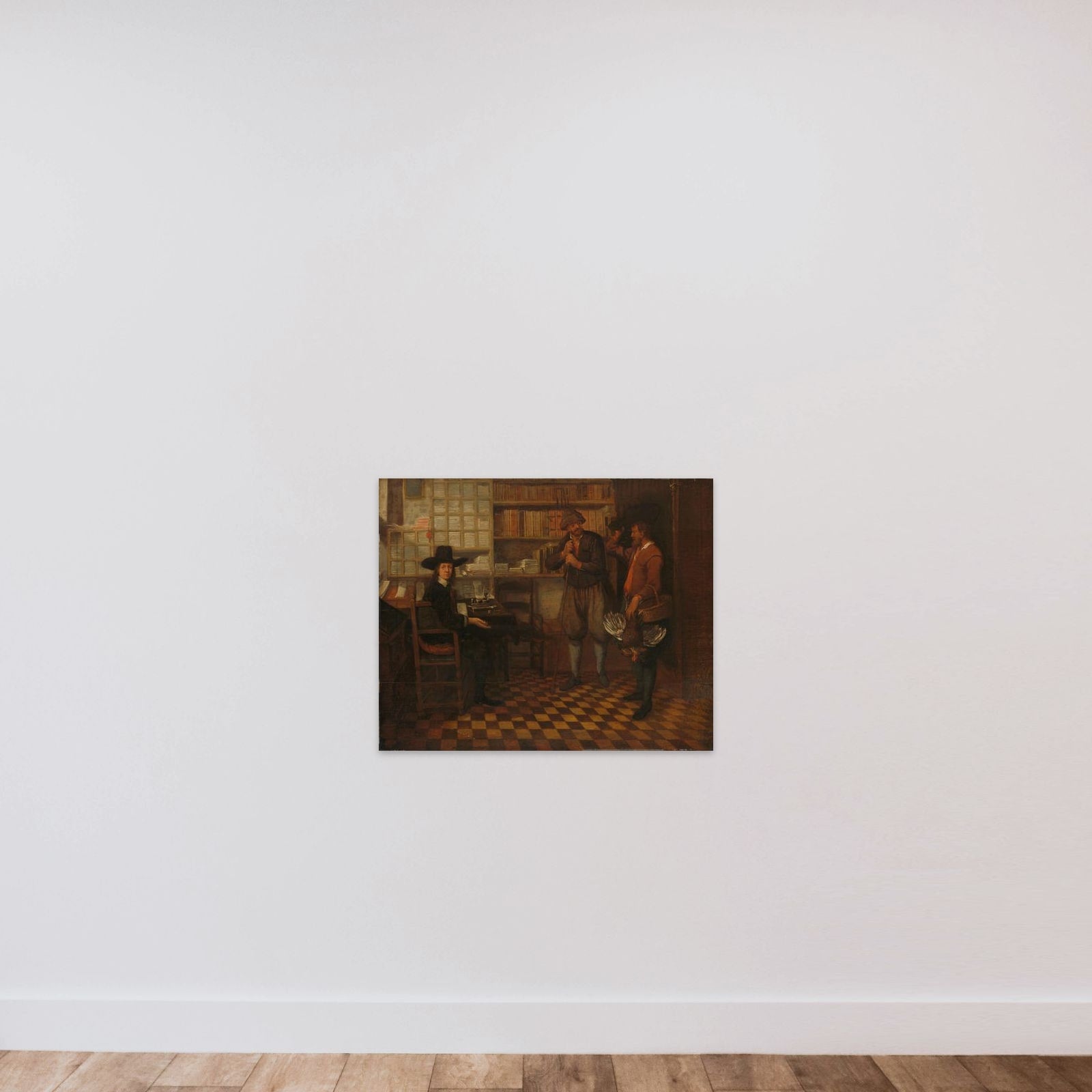 The Tenant Farmer's Rent unframed — shown to scale