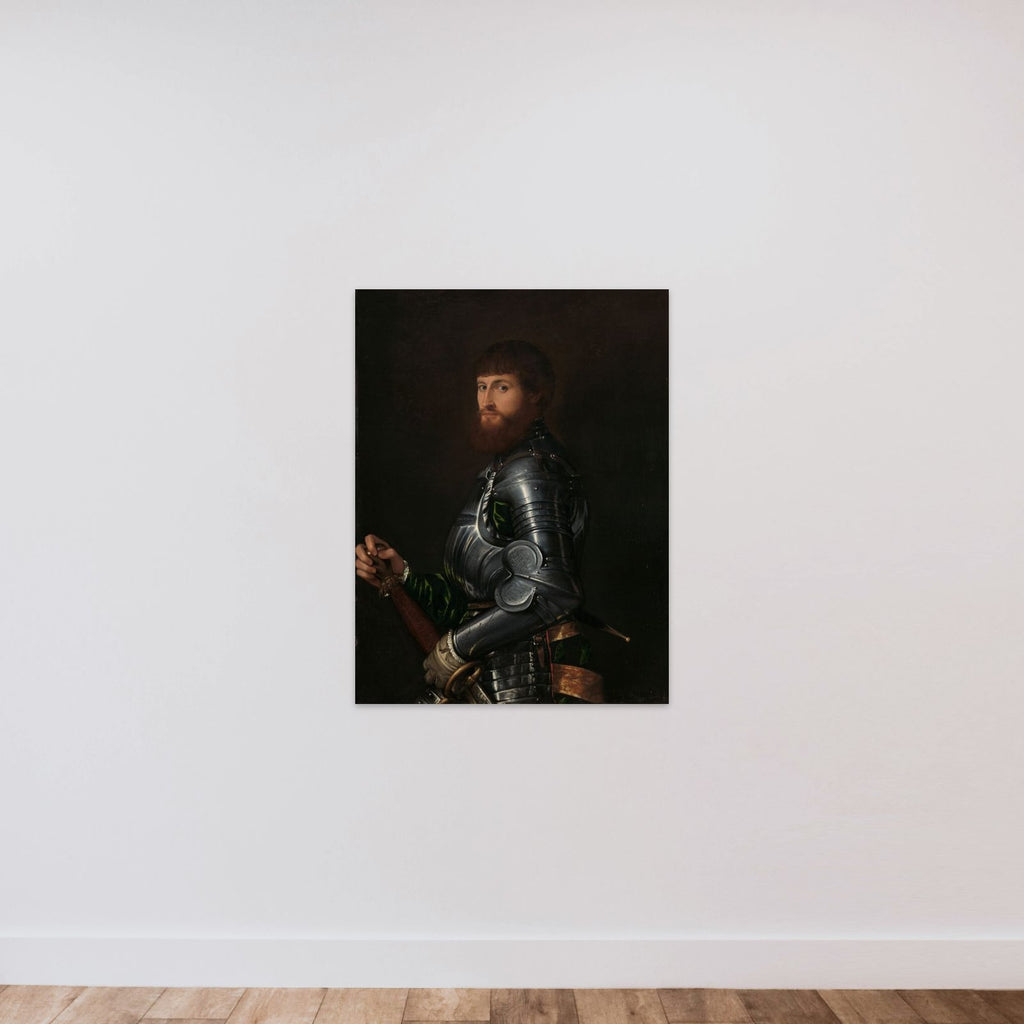 Portrait of a Nobleman in Armor unframed — shown to scale