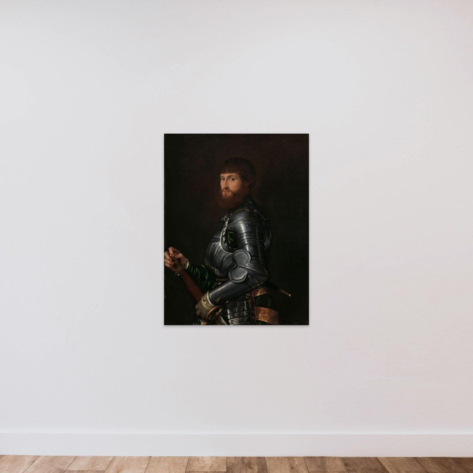 Portrait of a Nobleman in Armor unframed — shown to scale