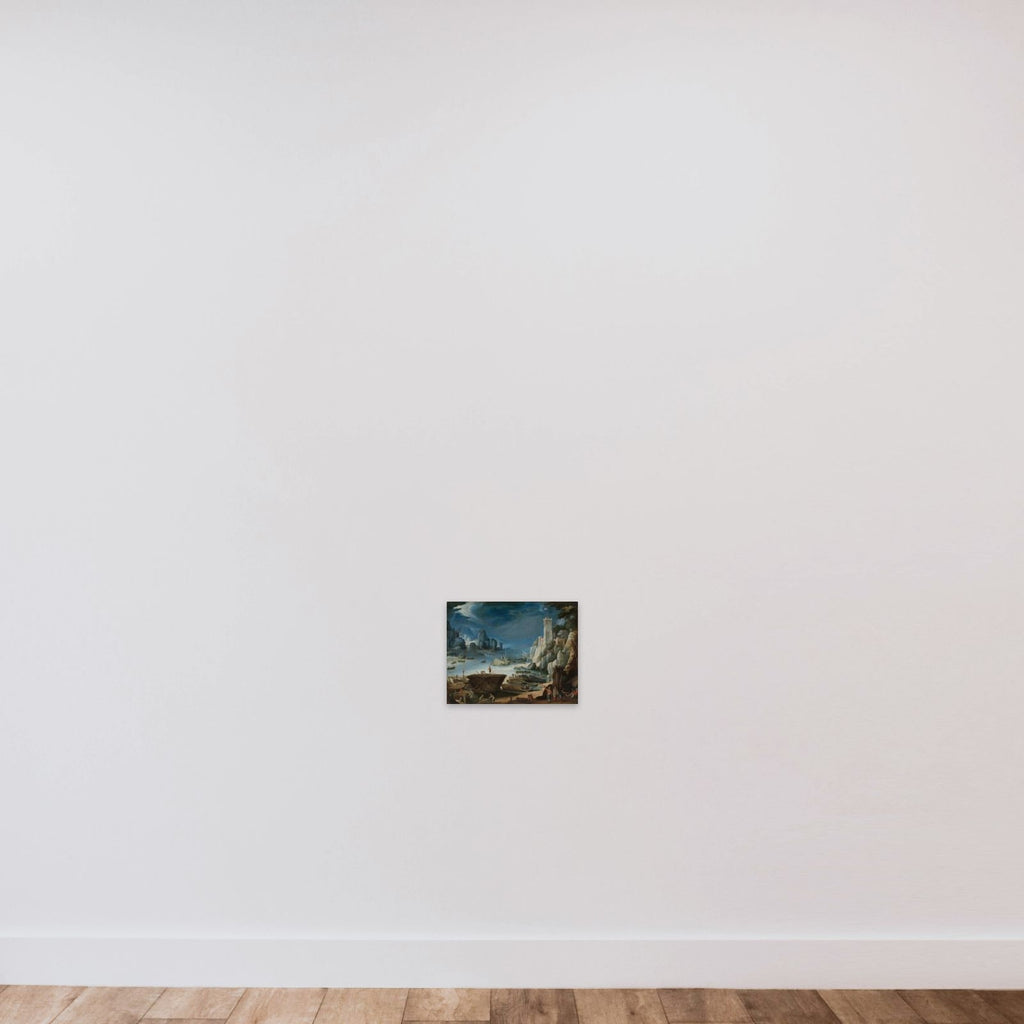 River view wit Large Rock unframed — shown to scale