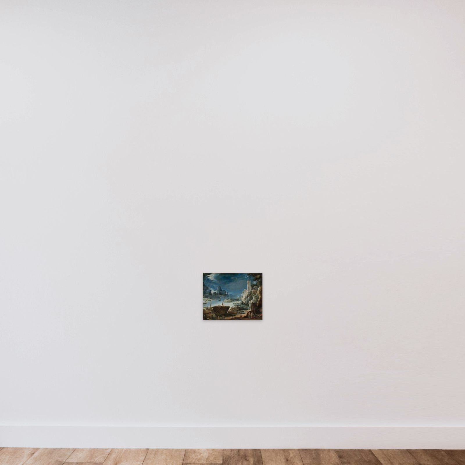 River view wit Large Rock unframed — shown to scale
