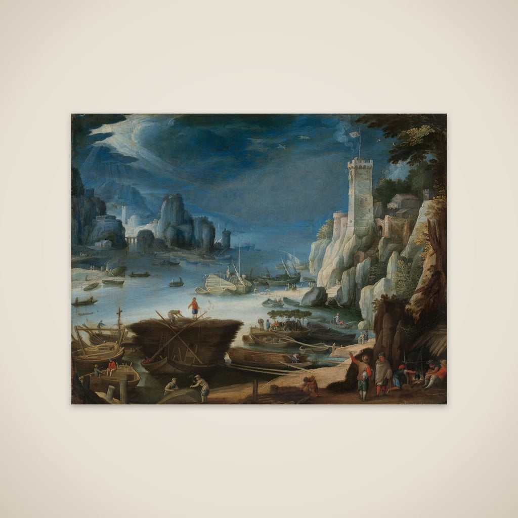 River view wit Large Rock unframed print