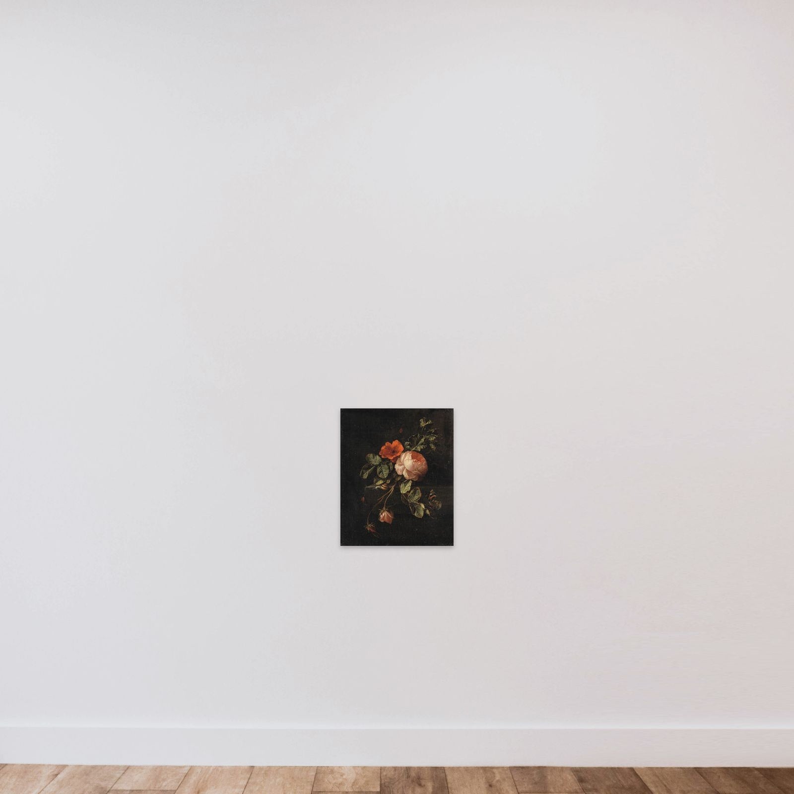 Still Life with Roses unframed — shown to scale