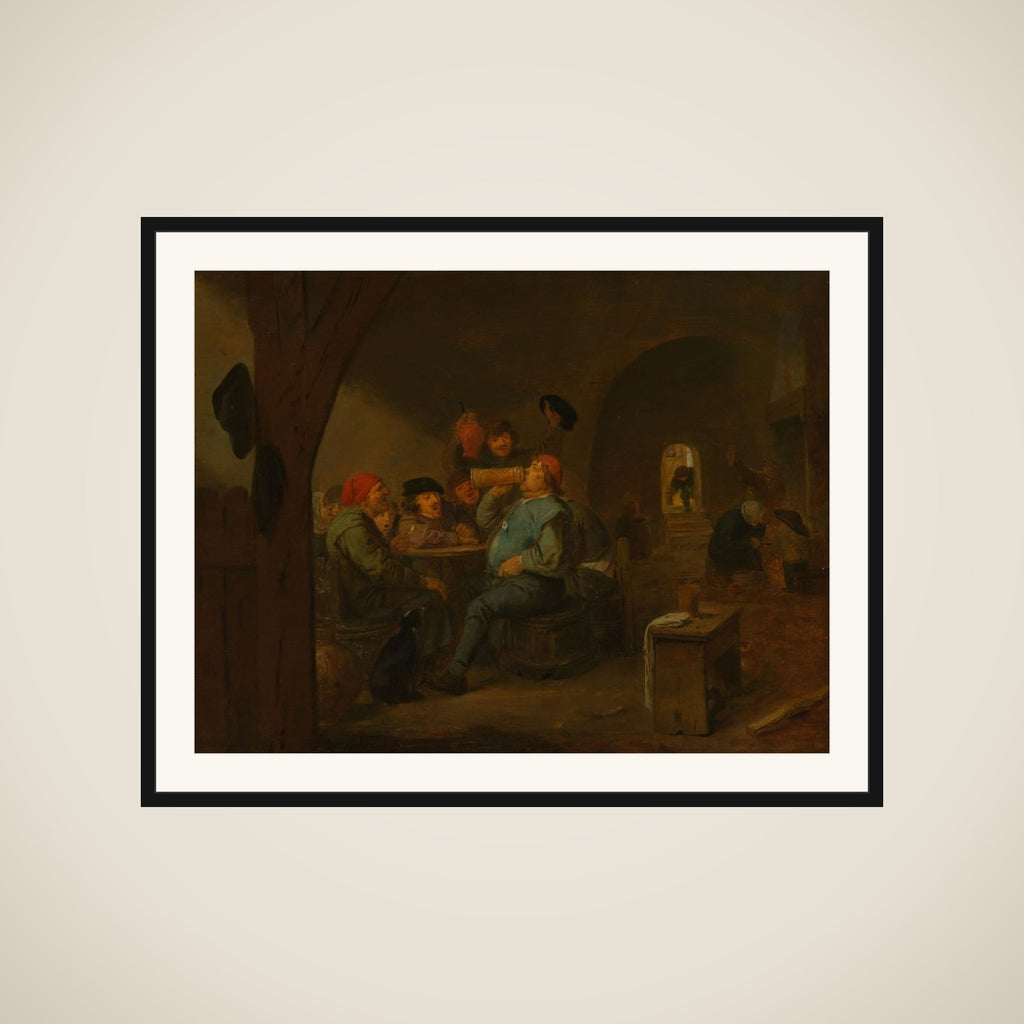 Drinking Bout in a Tavern framed