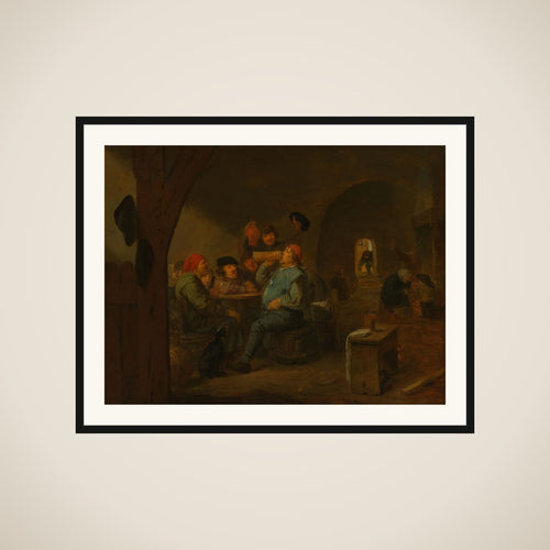 Drinking Bout in a Tavern framed