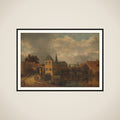 View of the Town of Haarlem, taken from the Spaarne River, showing the Eendjespoort framed