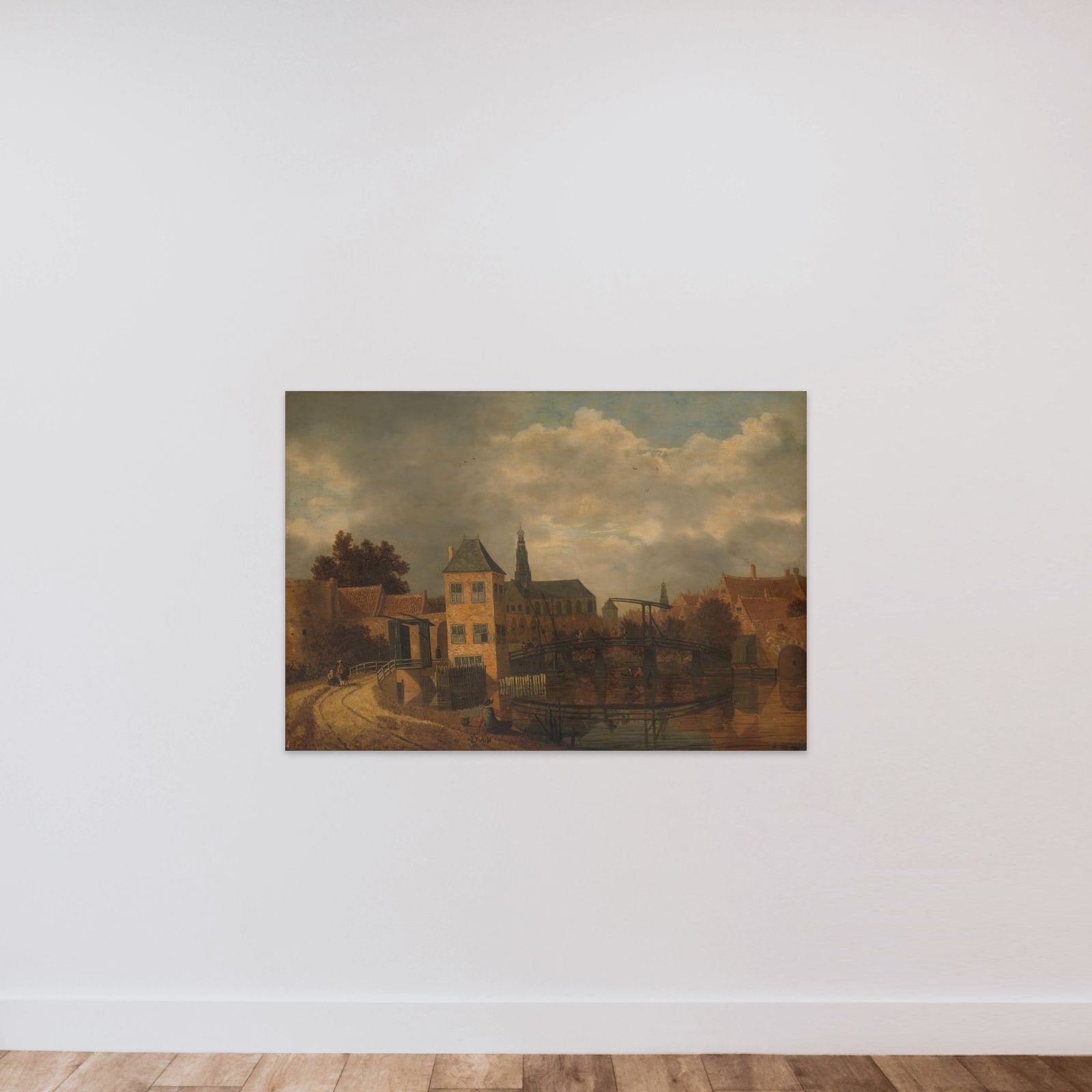 View of the Town of Haarlem, taken from the Spaarne River, showing the Eendjespoort unframed — shown to scale