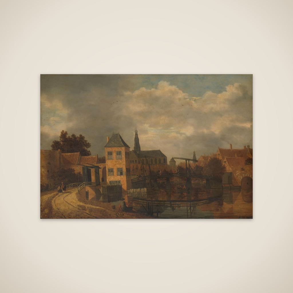 View of the Town of Haarlem, taken from the Spaarne River, showing the Eendjespoort unframed print